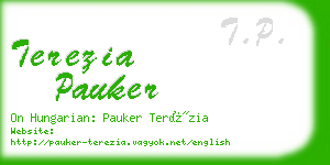 terezia pauker business card